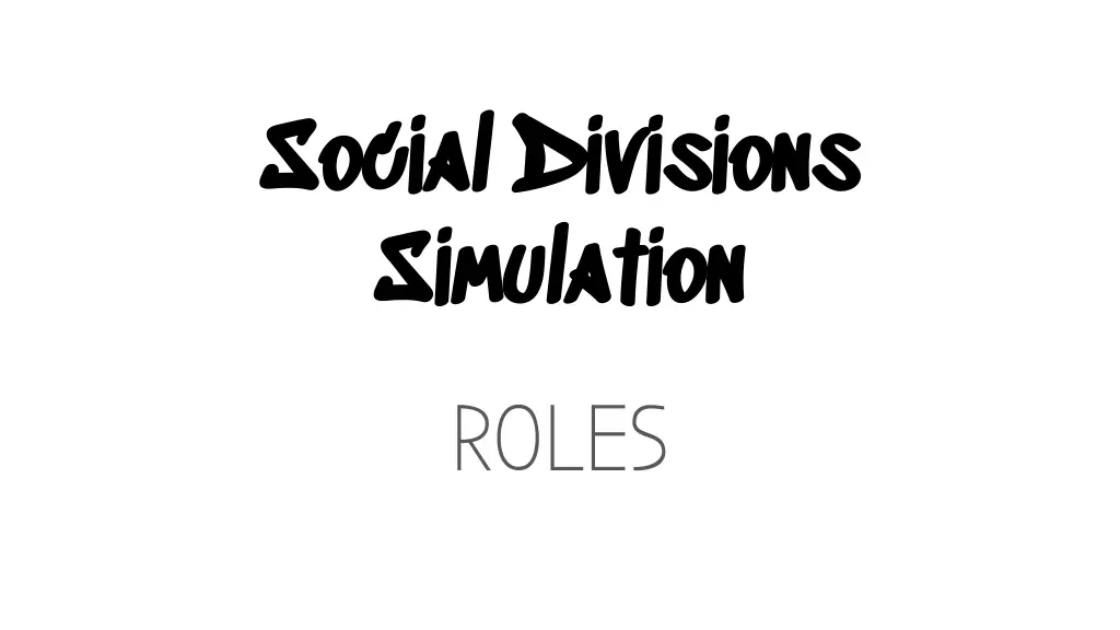 social social divisions divisions simulation n.w