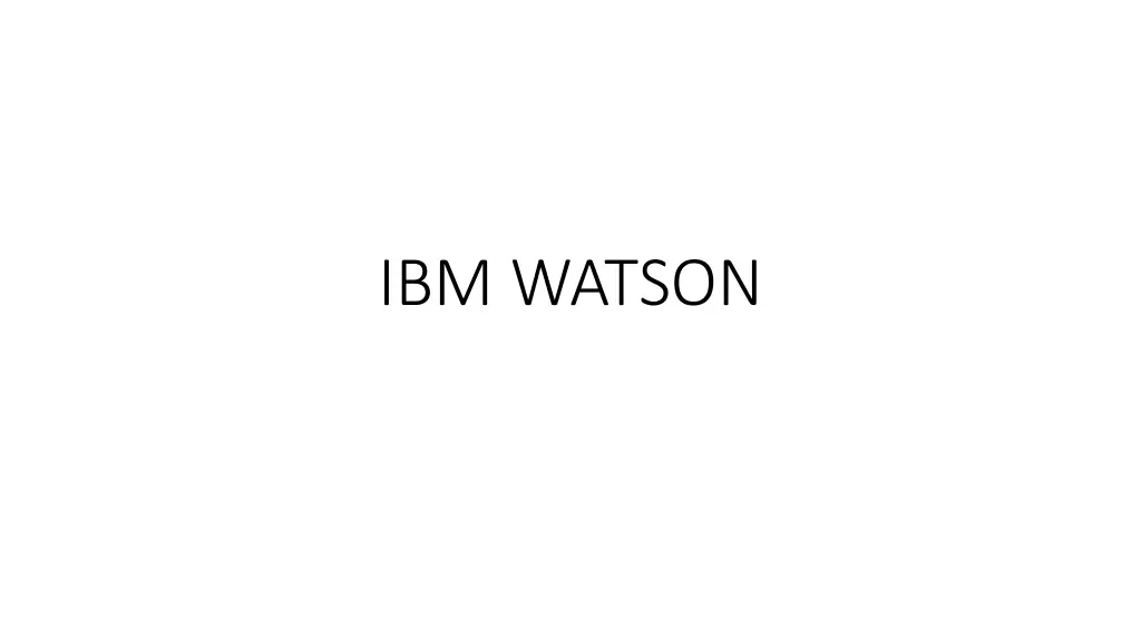 ibm watson n.w