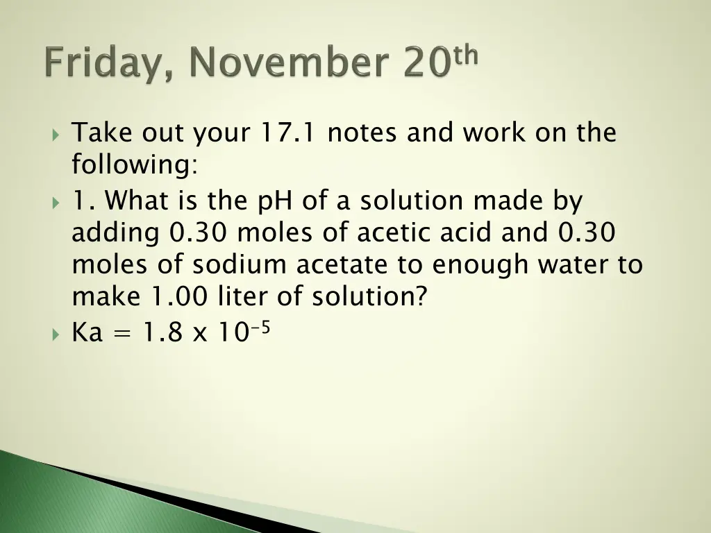 take out your 17 1 notes and work n.w