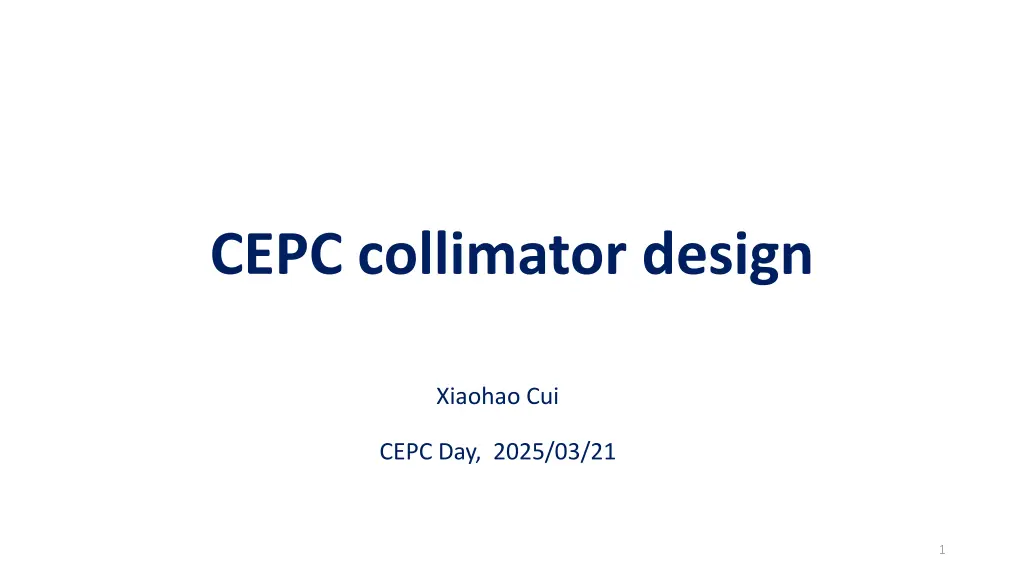 cepc collimator design n.w