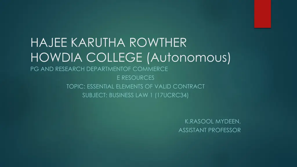 hajee karutha rowther howdia college autonomous n.w