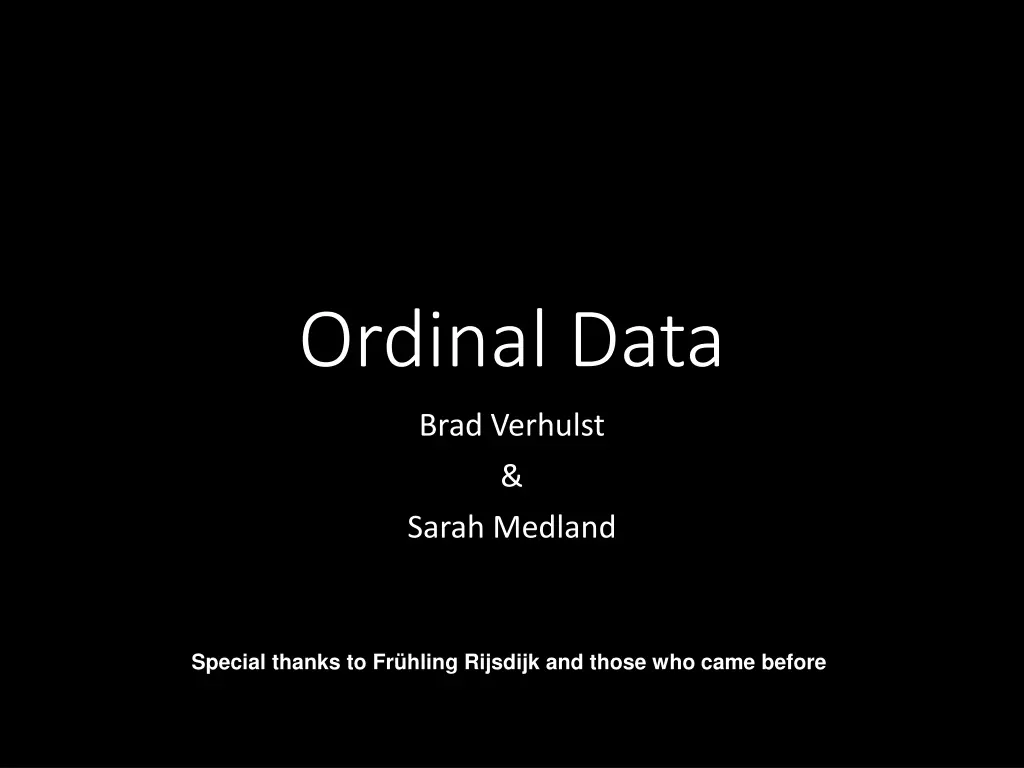 ordinal data n.w