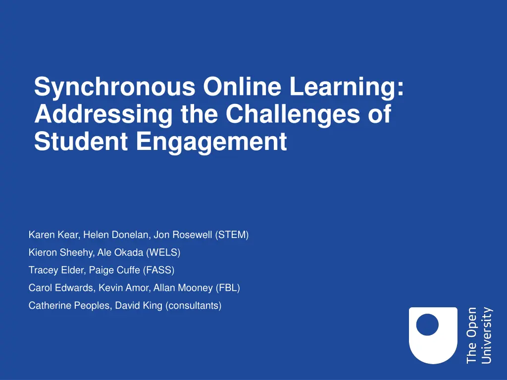 synchronous online learning addressing n.w