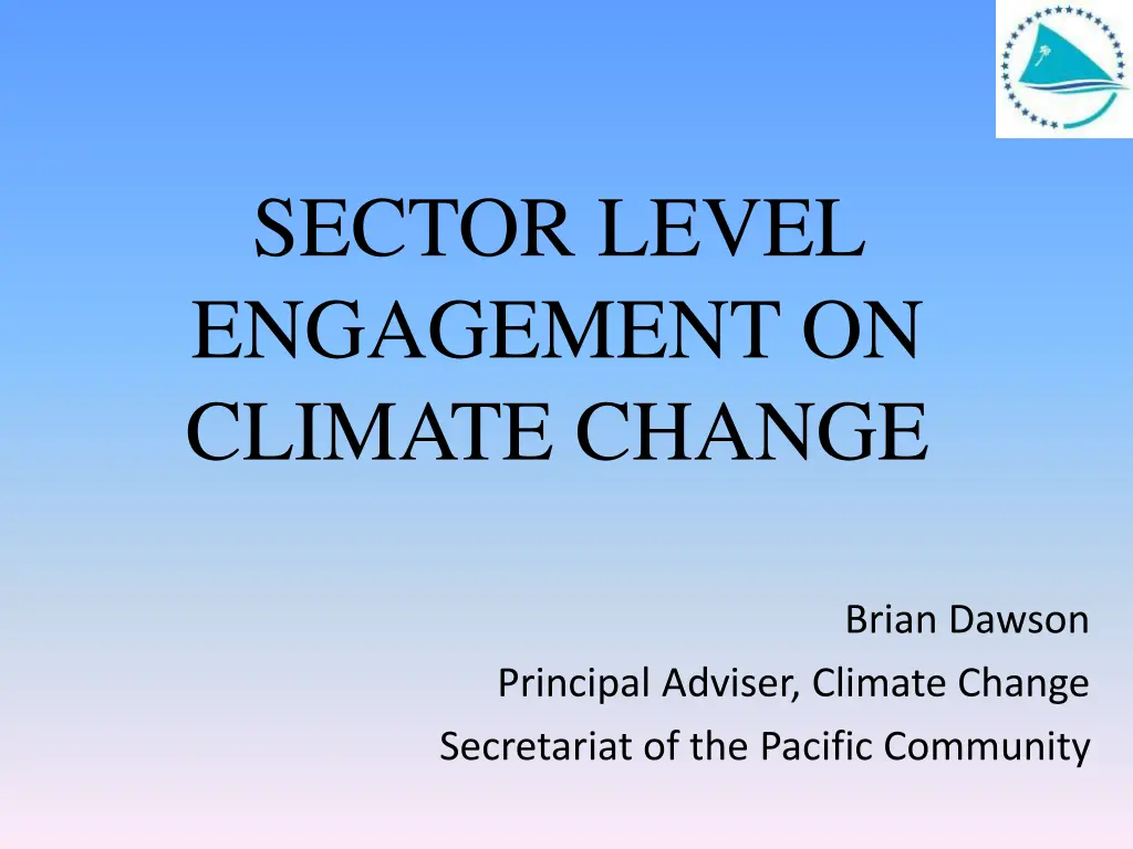 sector level engagement on climate change n.w