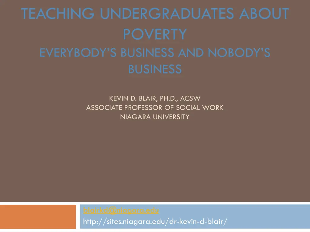 teaching undergraduates about poverty everybody n.w