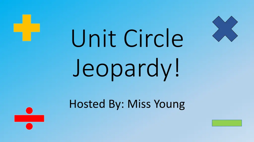 unit circle jeopardy n.w