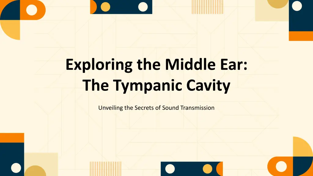 exploring the middle ear the tympanic cavity n.w