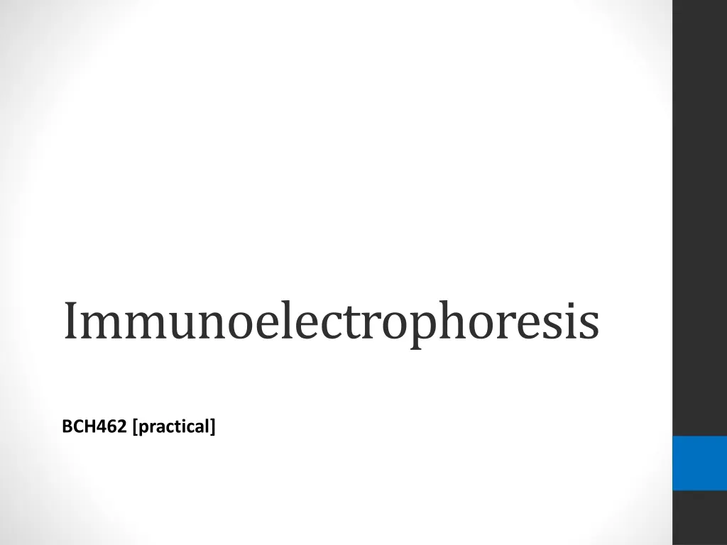 immunoelectrophoresis n.w