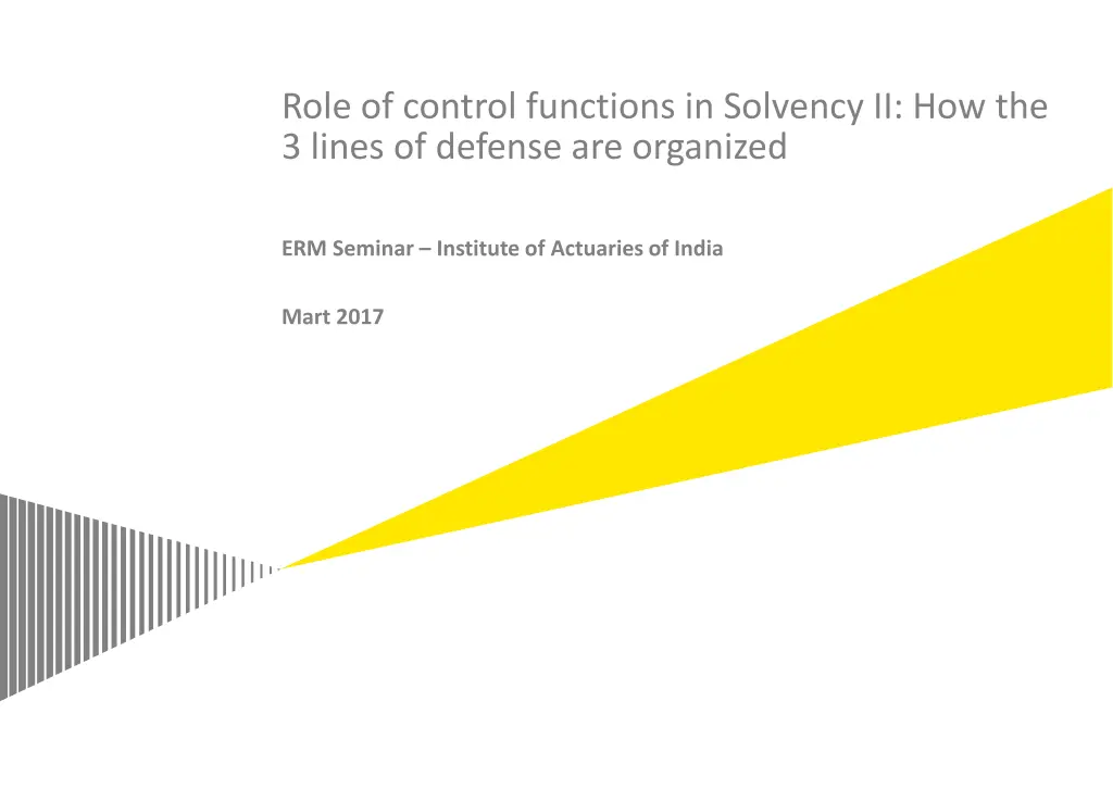 role of control functions in solvency n.w