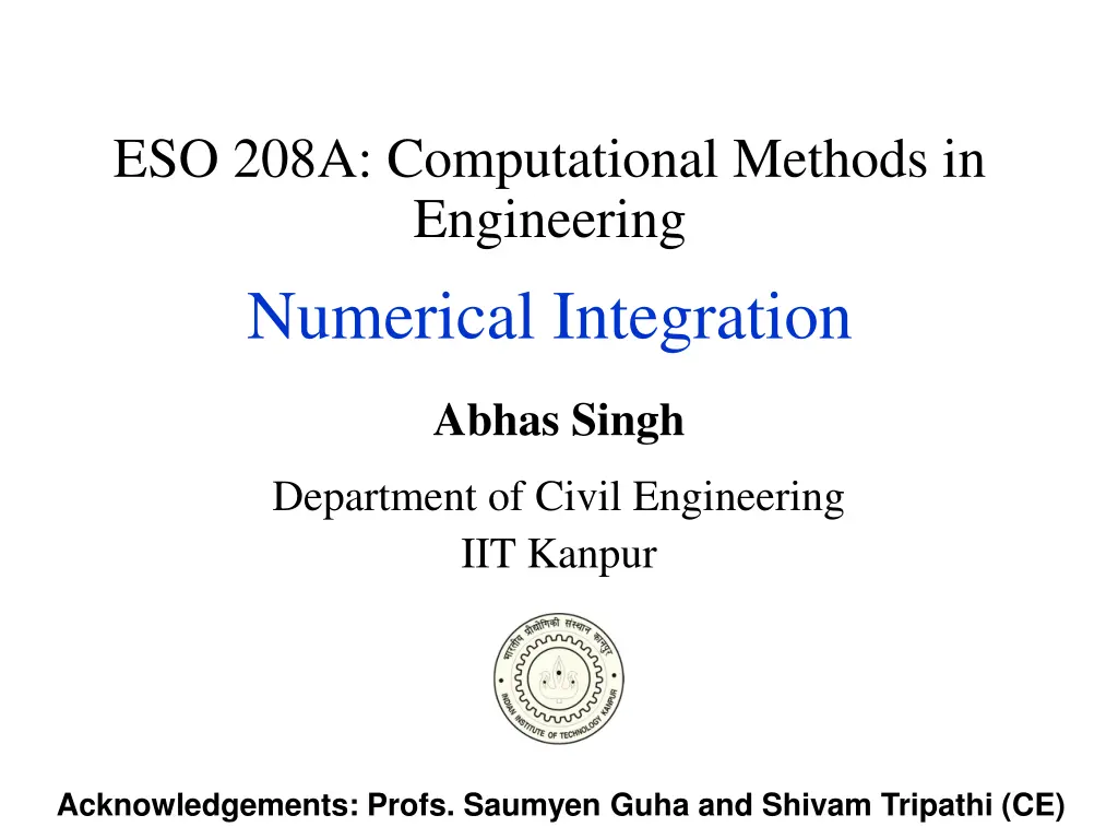eso 208a computational methods in engineering n.w