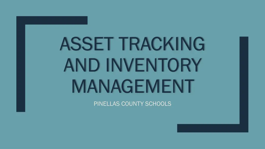asset tracking and inventory management pinellas n.w