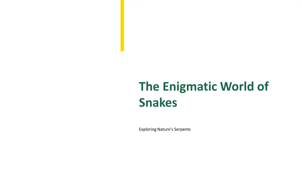 the enigmatic world of snakes n.w