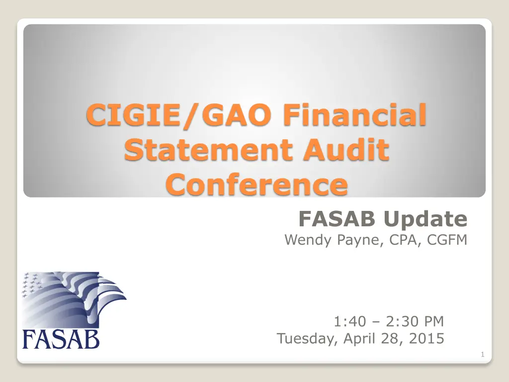 cigie gao financial statement audit conference n.w