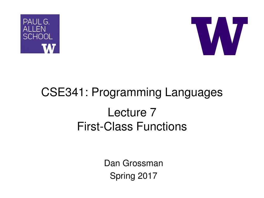 cse341 programming languages n.w