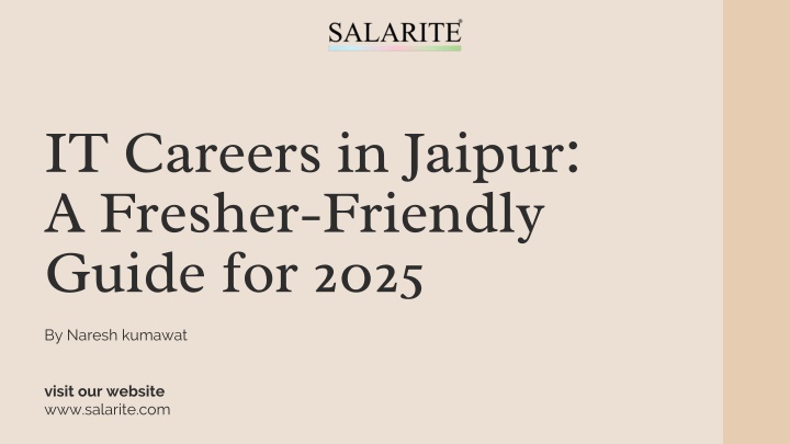 it careers in jaipur a fresher friendly guide n.w