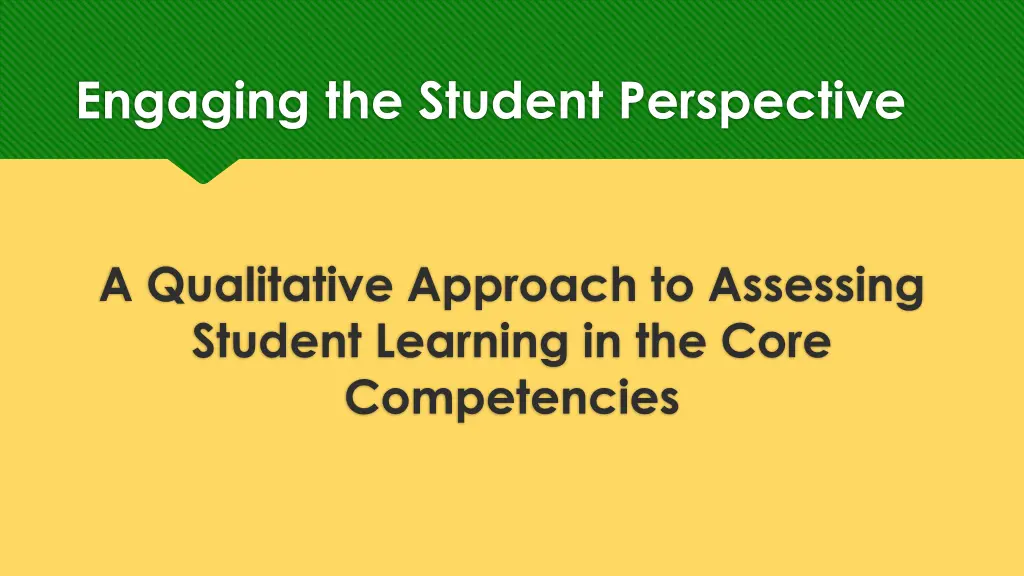 engaging the student perspective n.w