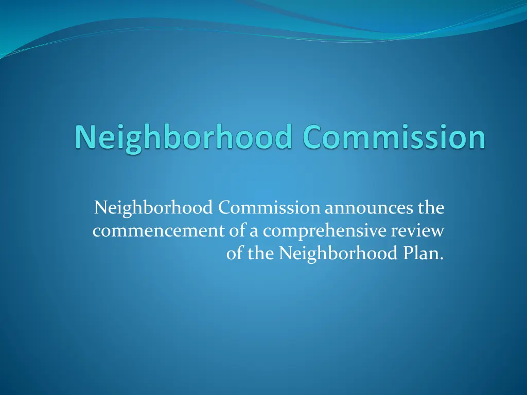 neighborhood commission announces n.w