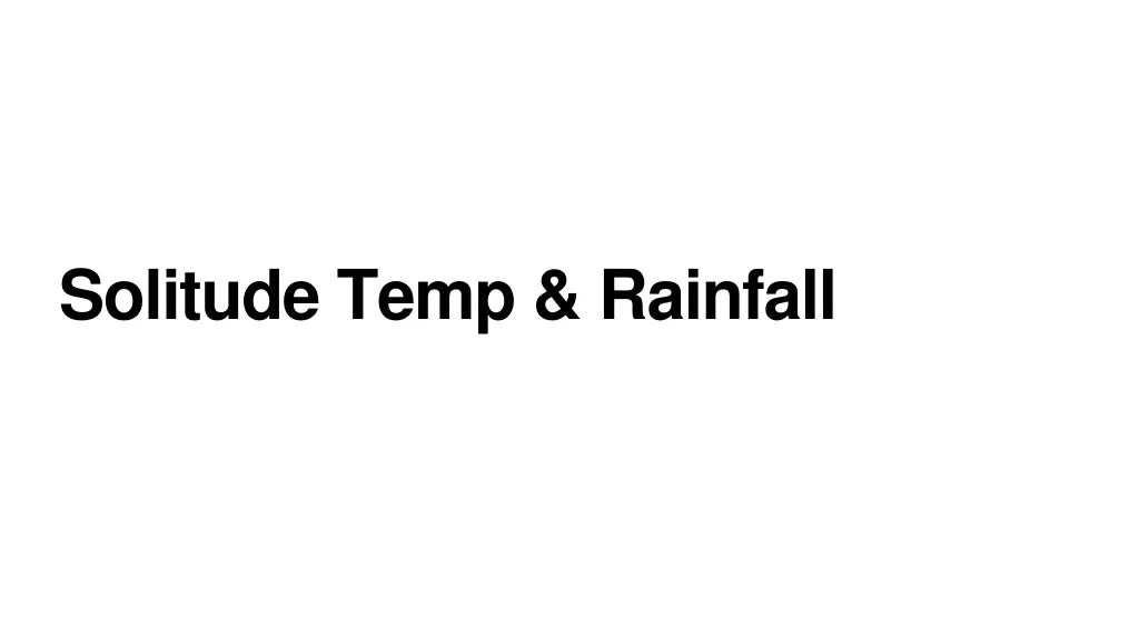 solitude temp rainfall n.w