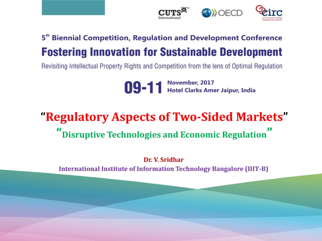 regulatory aspects of two sided markets n.w