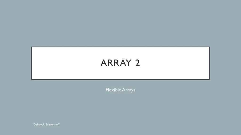 array 2 n.w