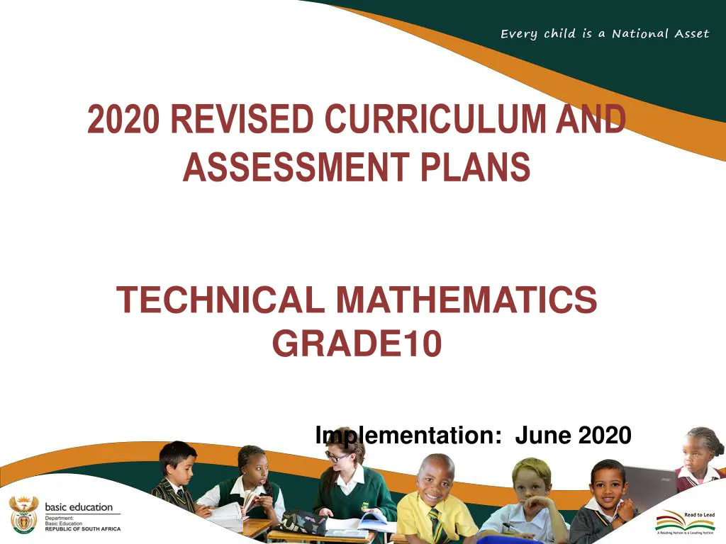 2020 revised curriculum and assessment plans n.w