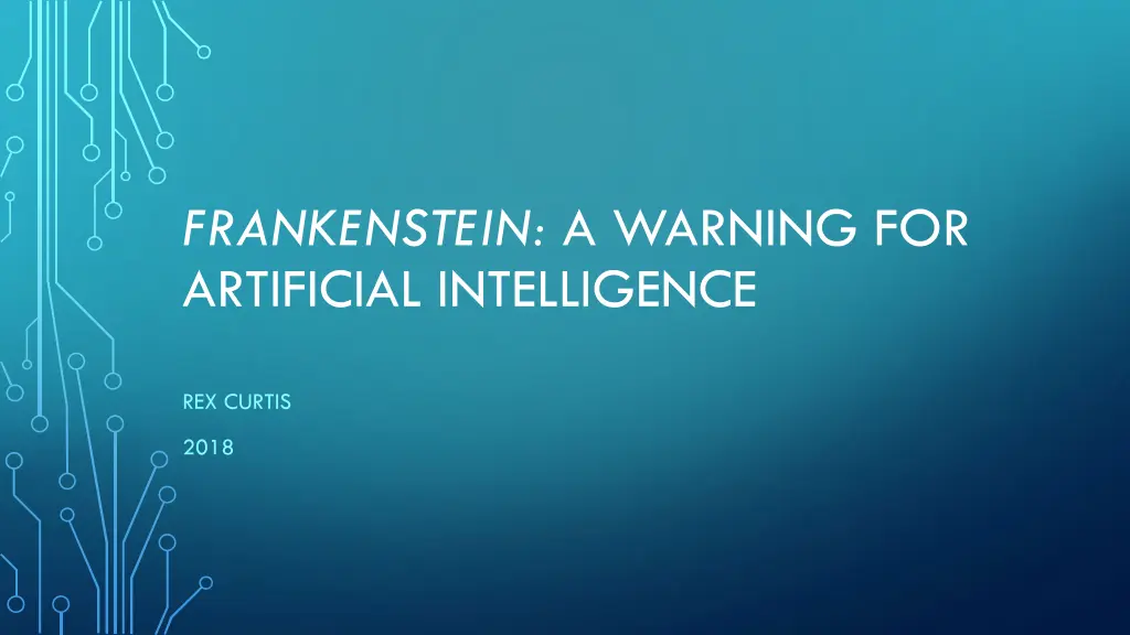 frankenstein a warning for artificial intelligence n.w