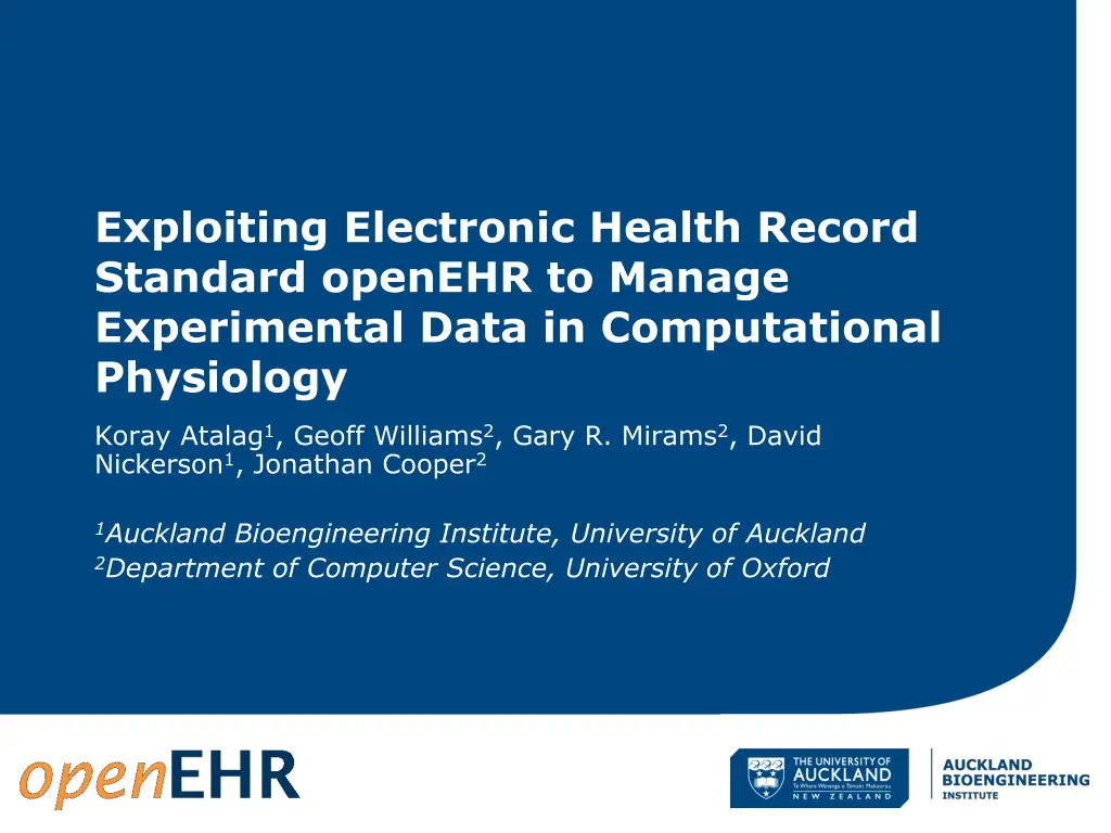 exploiting electronic health record standard n.w