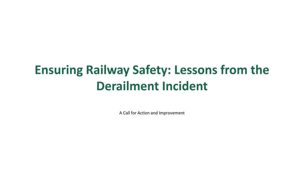 ensuring railway safety lessons from n.w