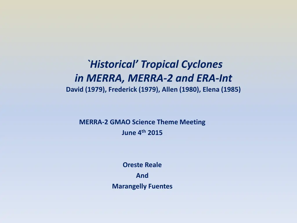 historical tropical cyclones in merra merra n.w