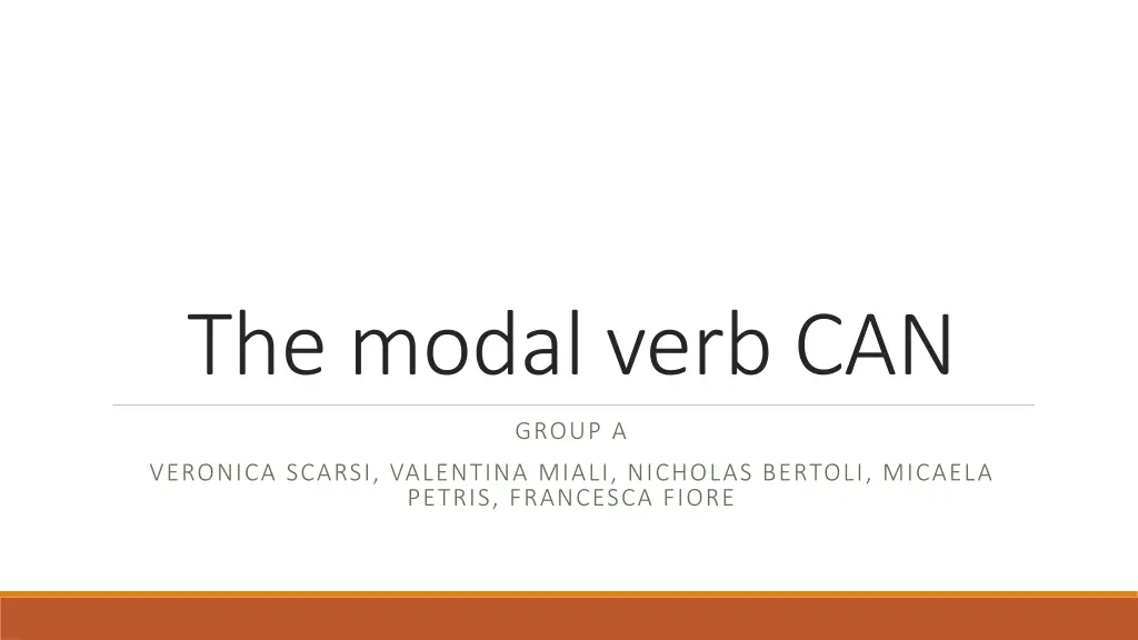 the modal verb can n.w