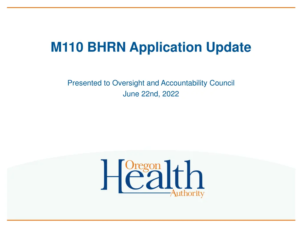 m110 bhrn application update n.w