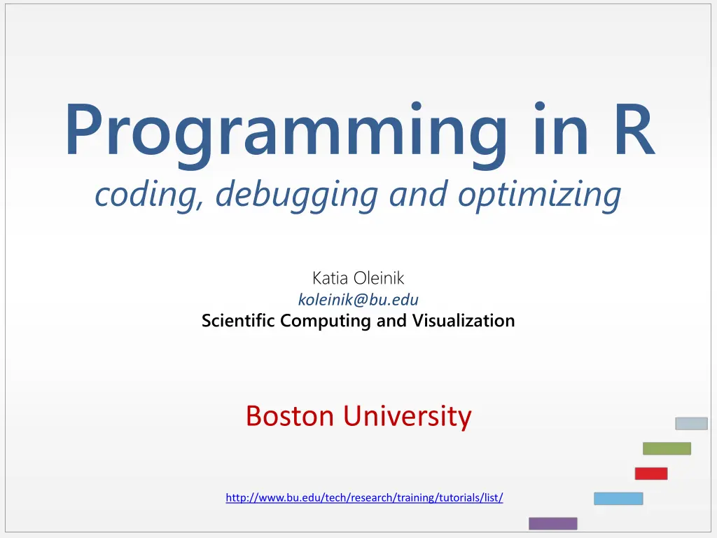 programming in r coding debugging and optimizing n.w