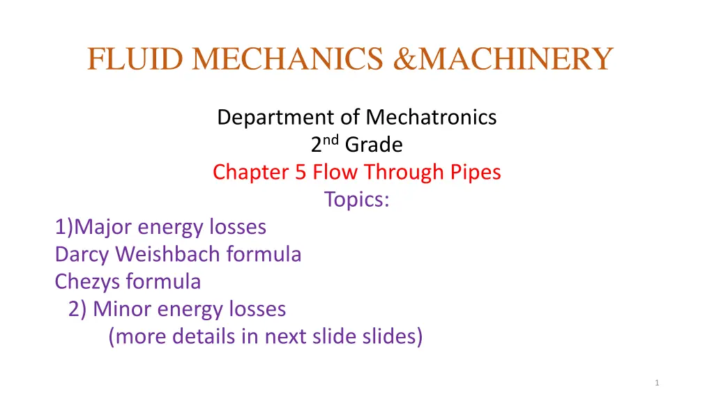 fluid mechanics machinery n.w