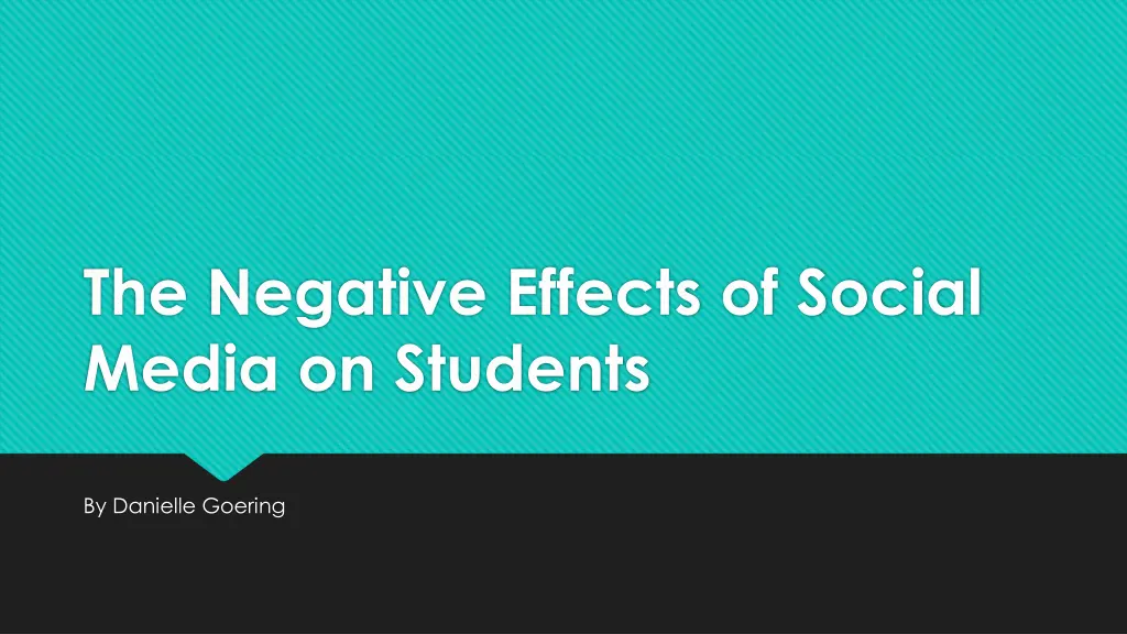 the negative effects of social media on students n.w
