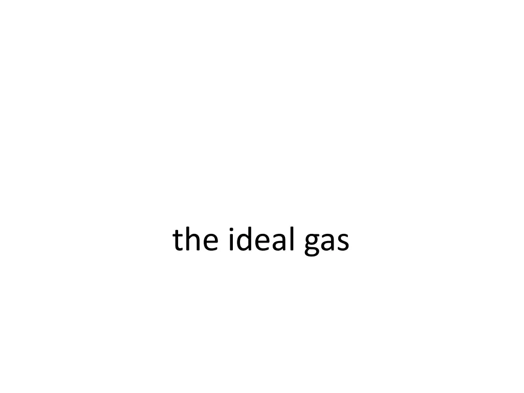 the ideal gas n.w