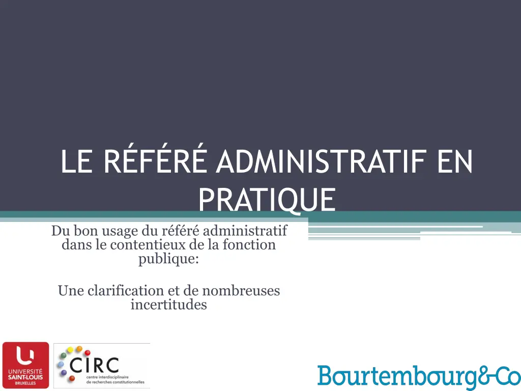 le r f r administratif en pratique du bon usage n.w