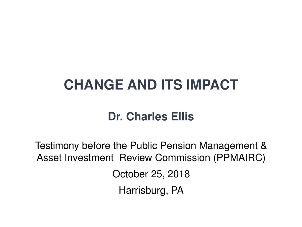 change and its impact n.w