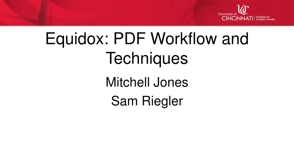 equidox pdf workflow and techniques n.w