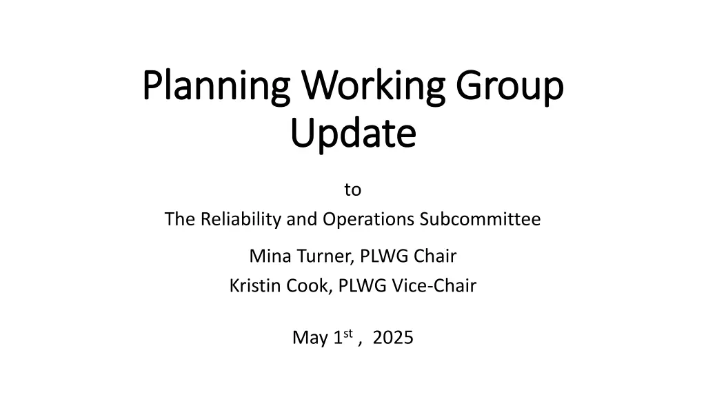 planning working group planning working group n.w
