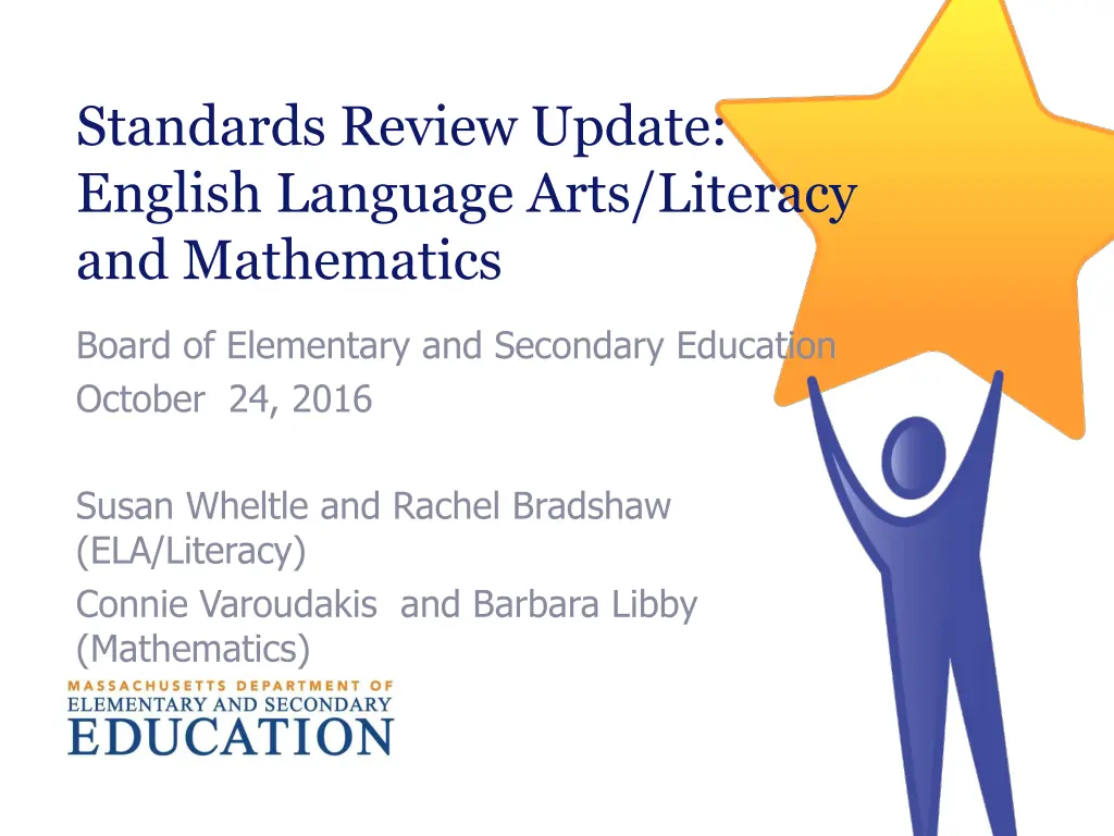 standards review update english language arts n.w
