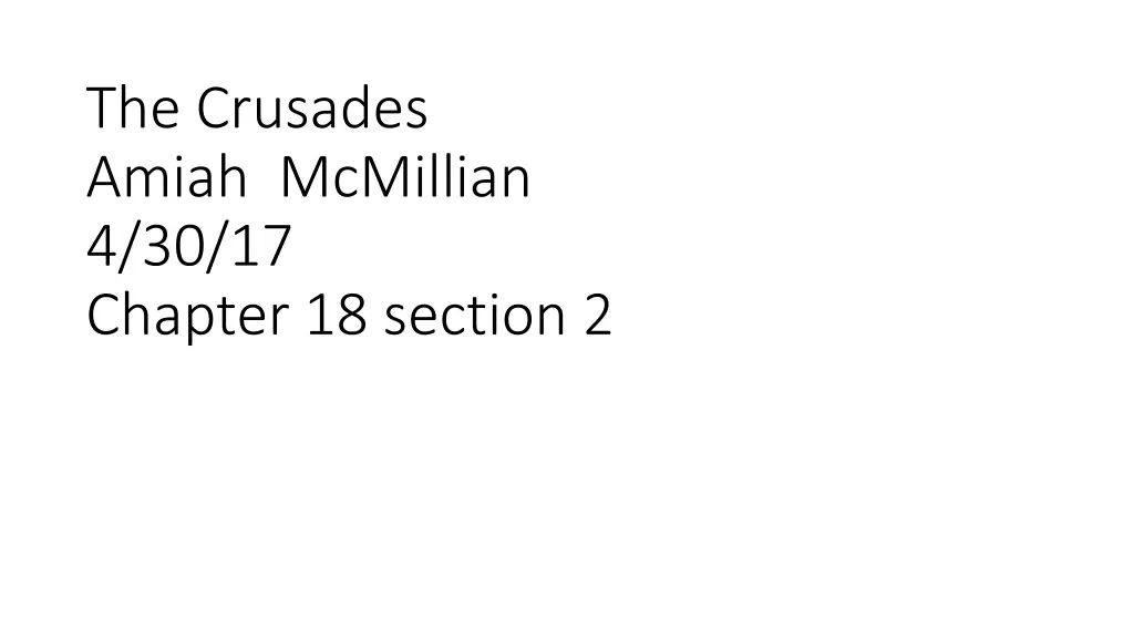 the crusades amiah mcmillian 4 30 17 chapter n.w
