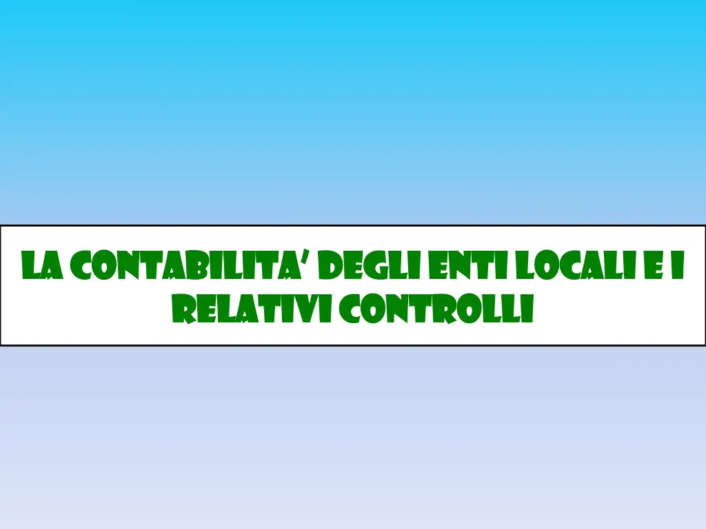 la la contabilita contabilita degli relativi n.w