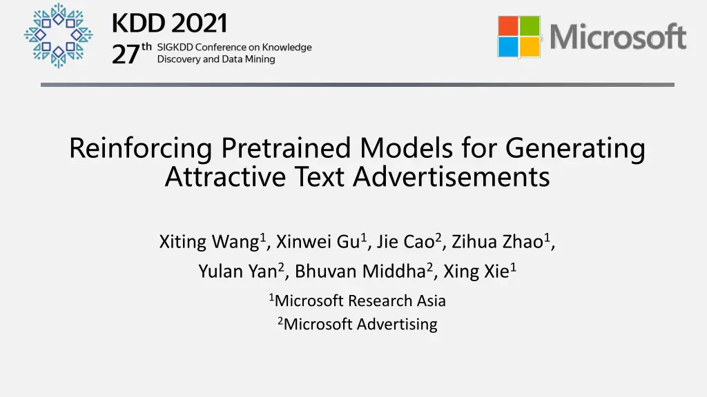 reinforcing pretrained models for generating n.w