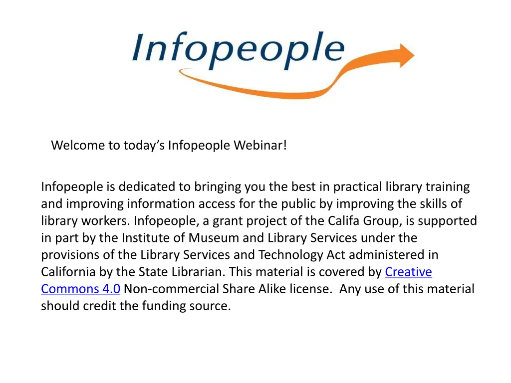 welcome to today s infopeople webinar n.w