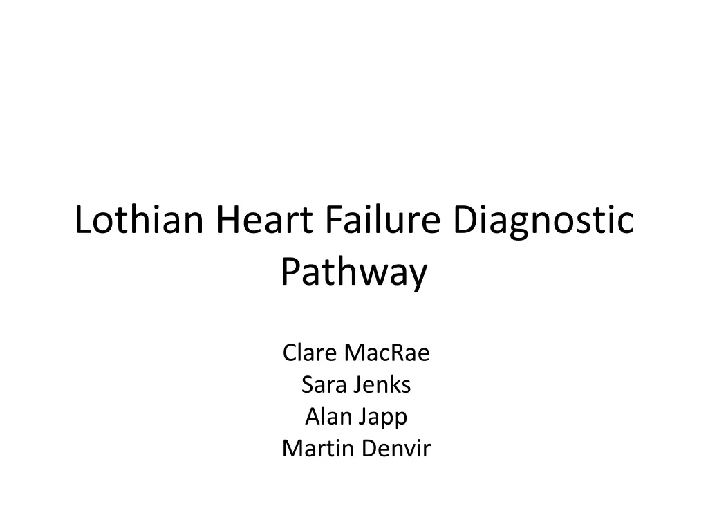 lothian heart failure diagnostic pathway n.w