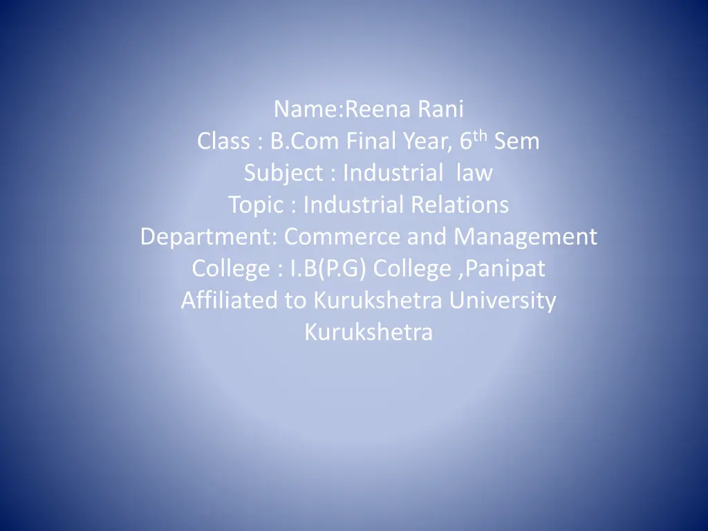 name reena rani class b com final year n.w