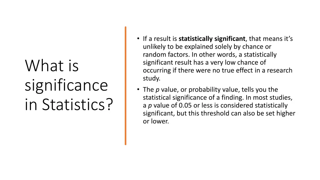 if a result is statistically significant that n.w