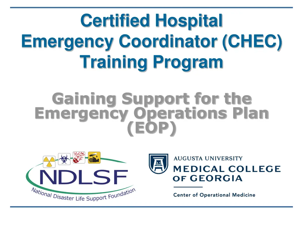 certified hospital emergency coordinator chec n.w