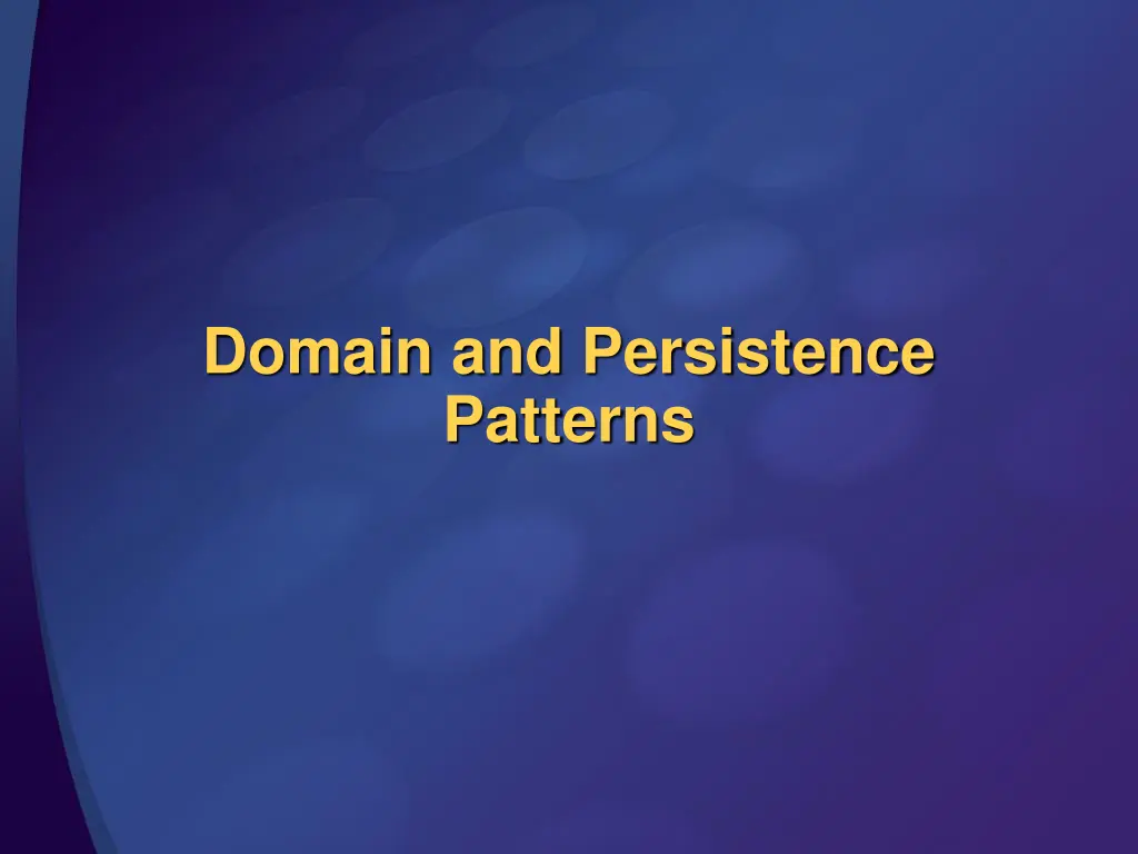 domain and persistence patterns n.w