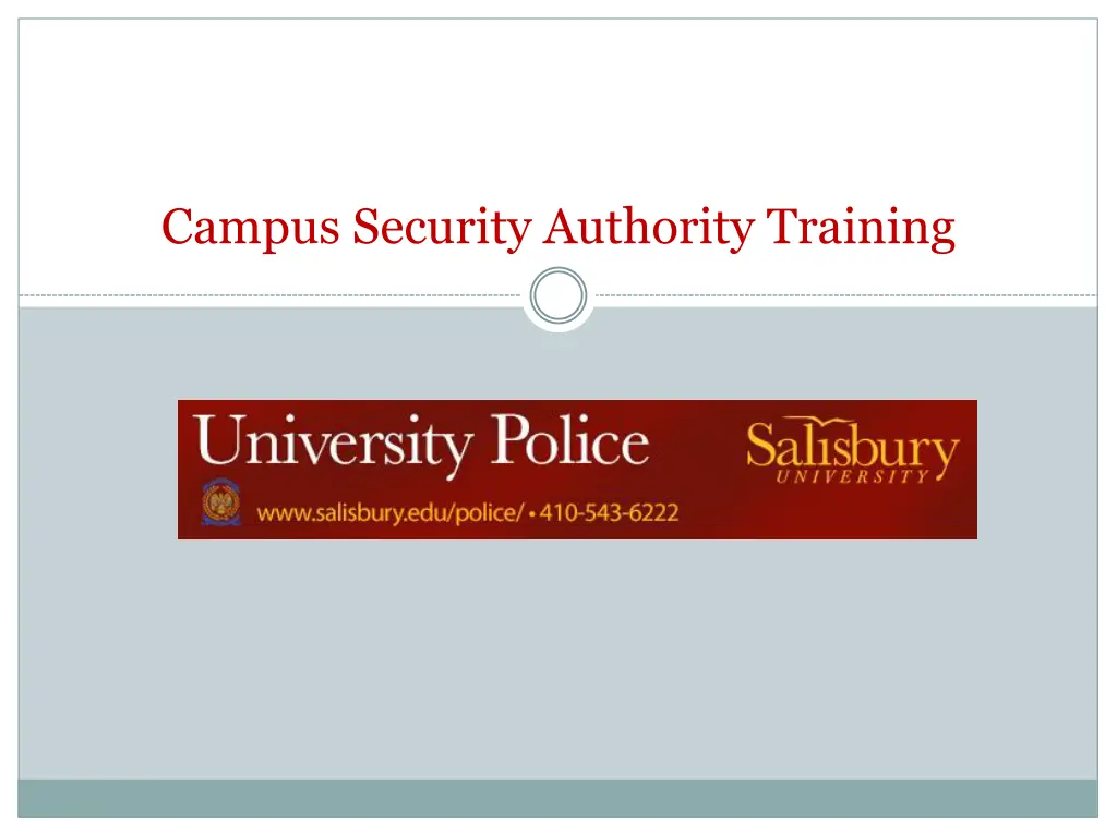 campus security authority training n.w